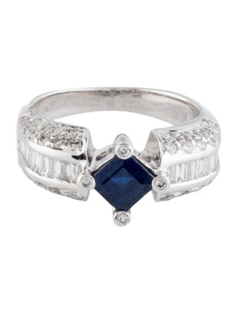 Ring 18K Sapphire & Diamond Cocktail Ring