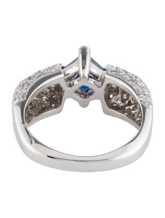 Ring 18K Sapphire & Diamond Cocktail Ring