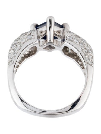 Ring 18K Sapphire & Diamond Cocktail Ring