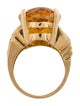 Ring 14K 17.27ct Citrine & Diamond Ring