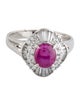 Ring Platinum Ruby & Diamond Cocktail Ring