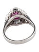 Ring Platinum Ruby & Diamond Cocktail Ring