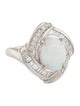 Ring Platinum 2.37ct Opal & Diamond Cocktail Ring