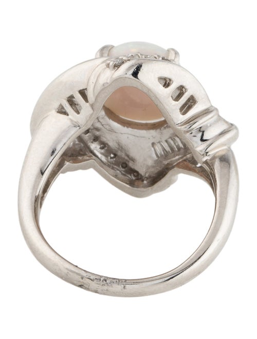 Ring Platinum 2.37ct Opal & Diamond Cocktail Ring