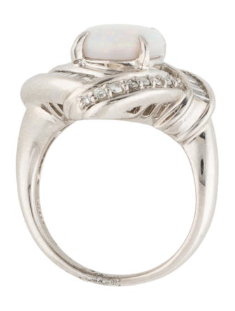 Ring Platinum 2.37ct Opal & Diamond Cocktail Ring