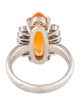 Ring Platinum 4.01ct Fire Opal & Diamond Cocktail Ring