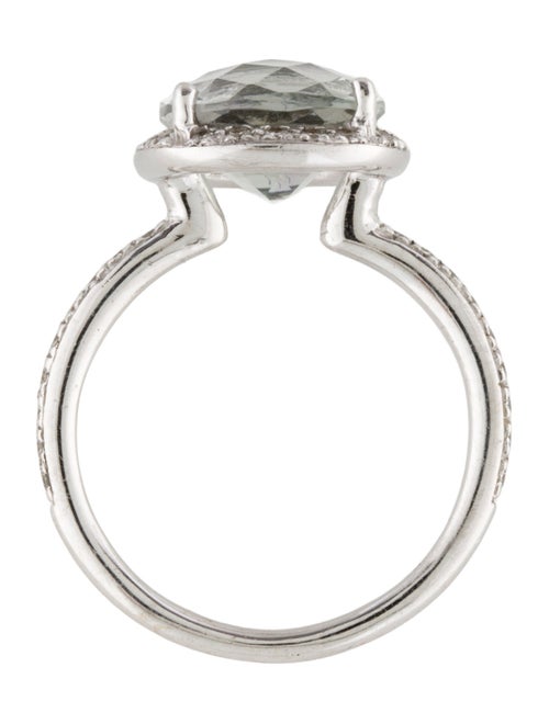 Ring 18K Prasiolite & Diamond Cocktail Ring
