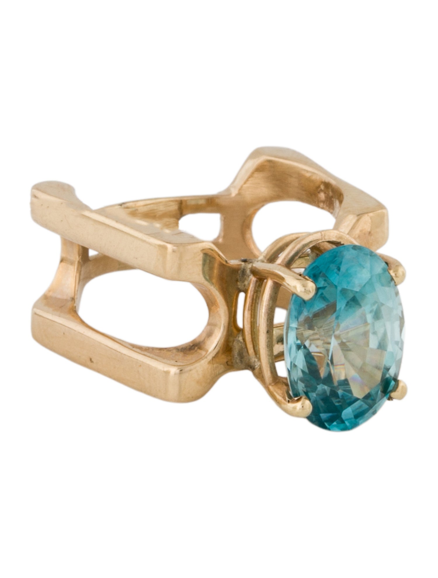 Ring 14K 5.73ctw Zircon Cocktail