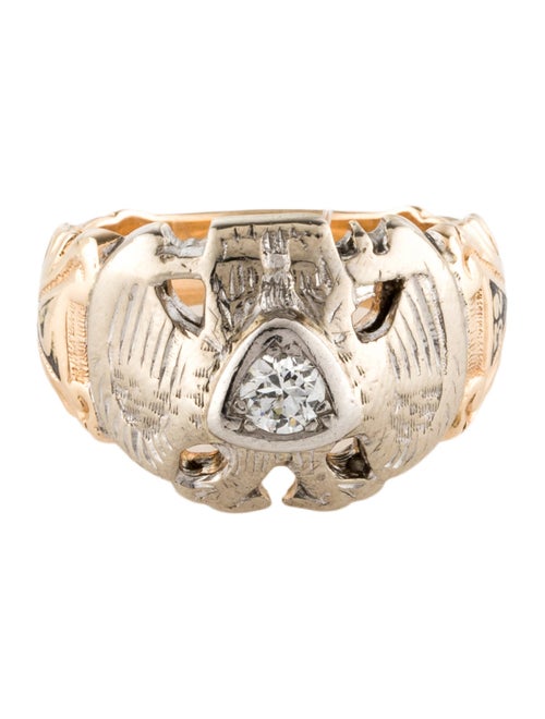 Ring 14K Diamond Double-Headed Eagle Cocktail Ring