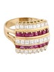 Ring 18K Ruby & Diamond Cocktail Ring