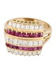 Ring 18K Ruby & Diamond Cocktail Ring
