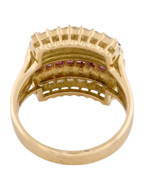 Ring 18K Ruby & Diamond Cocktail Ring