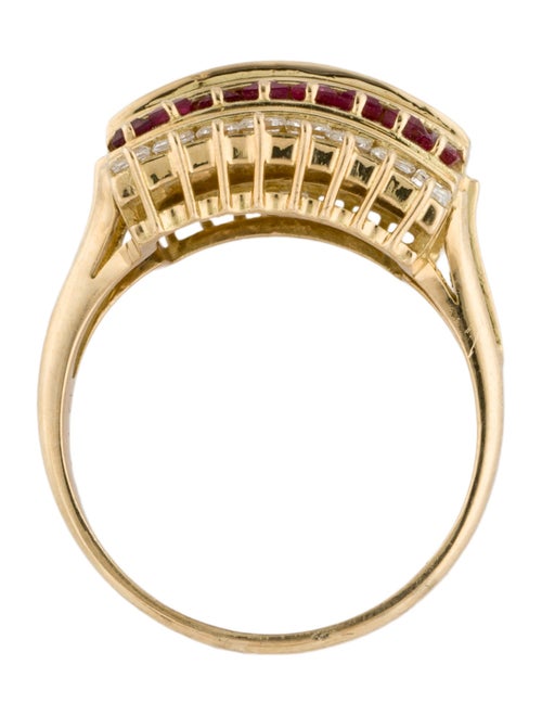 Ring 18K Ruby & Diamond Cocktail Ring