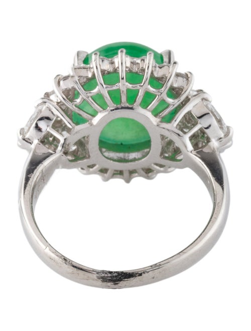 Ring Platinum 6.51ct Jadeite & Diamond Cocktail Ring