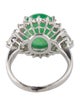 Ring Platinum 6.51ct Jadeite & Diamond Cocktail Ring