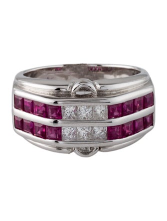 Ring 18K 1.45ctw Ruby & Diamond Cocktail Ring