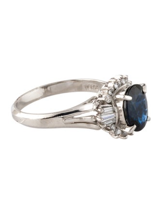 Ring Platinum 1.43ct Sapphire & Diamond Cocktail Ring