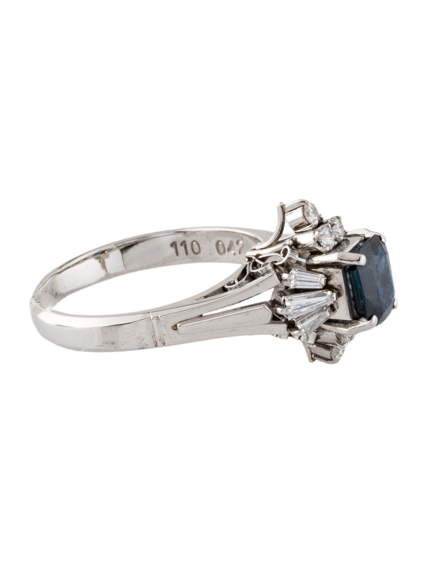 Ring Platinum 1.10ct Sapphire & Diamond Cocktail Ring