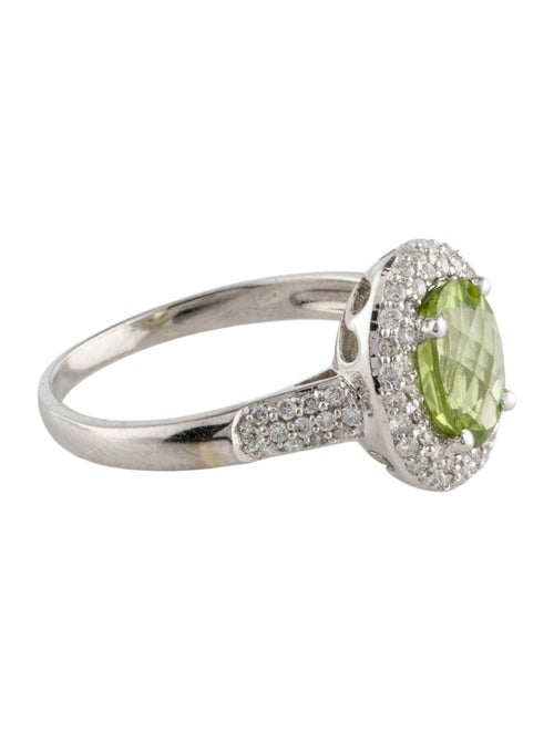 Ring 14K Peridot & Diamond Cocktail Ring
