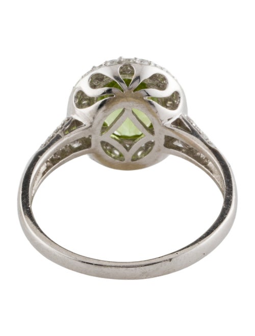Ring 14K Peridot & Diamond Cocktail Ring