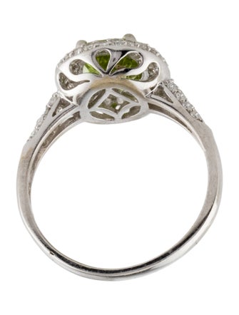 Ring 14K Peridot & Diamond Cocktail Ring