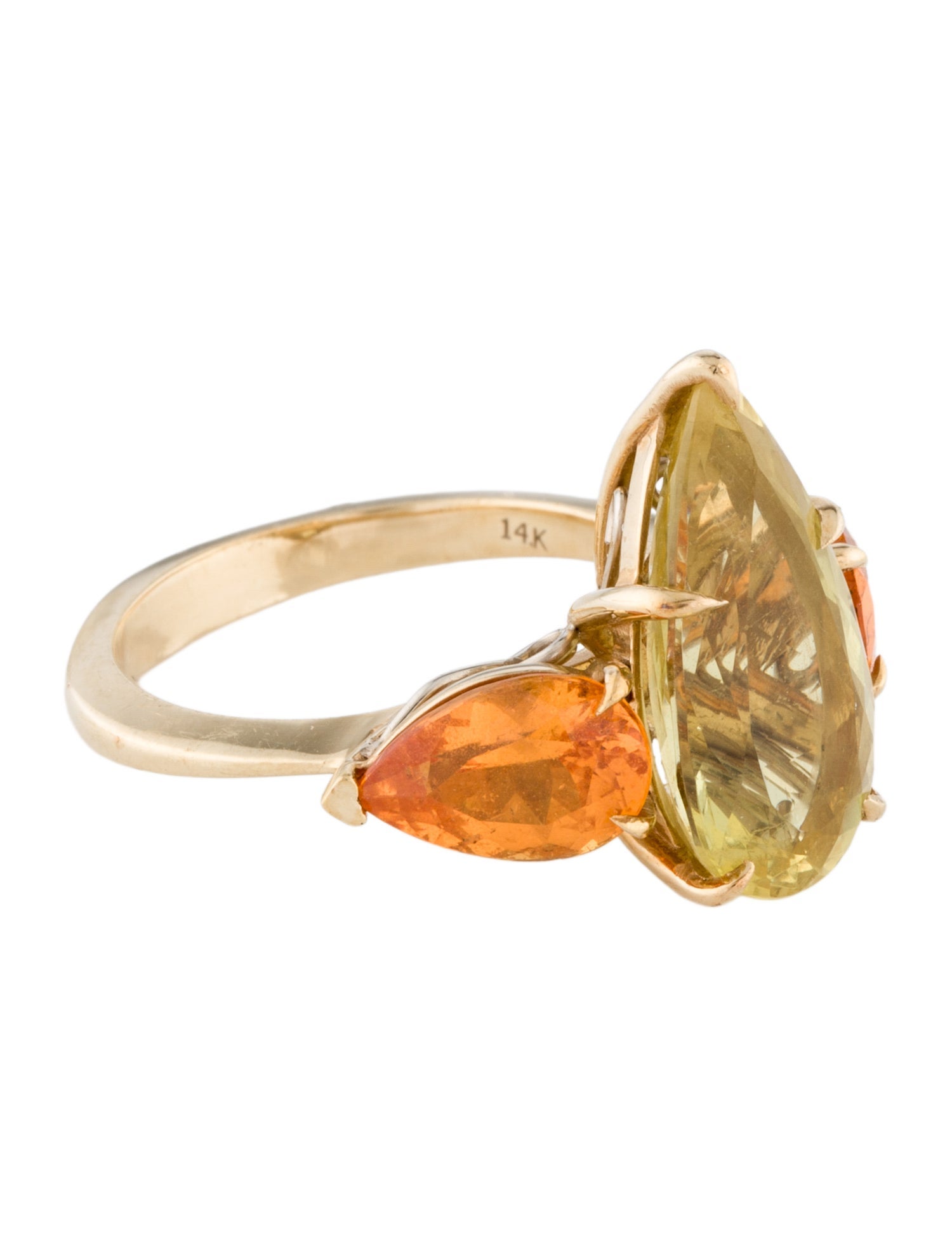 Ring Manya 14K Beryl & Garnet Cocktail