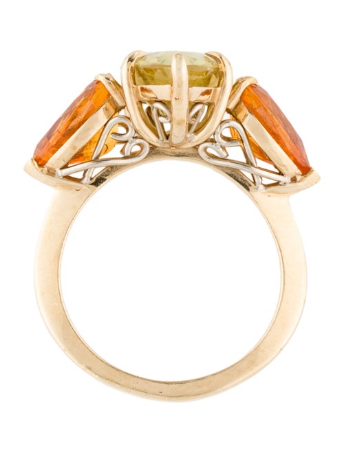 Ring Manya 14K Beryl & Garnet Cocktail Ring