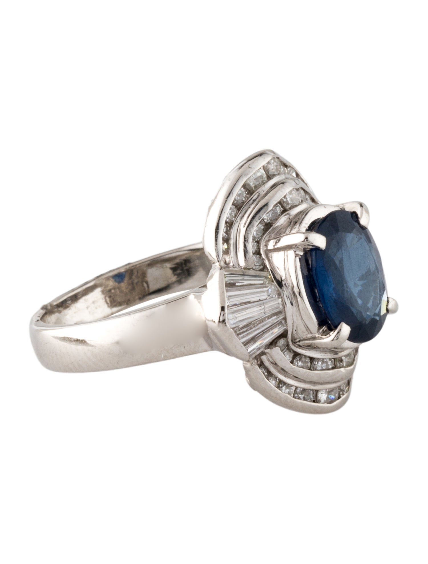 Ring Platinum 2.00ct Sapphire & Diamond Cocktail Ring