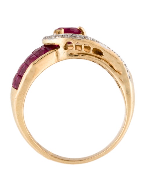 Ring 18K 3.15ctw Ruby & Diamond Band