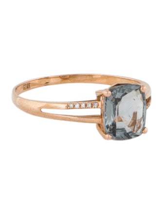 Ring 18K 1.46ct Spinel & Diamond Ring