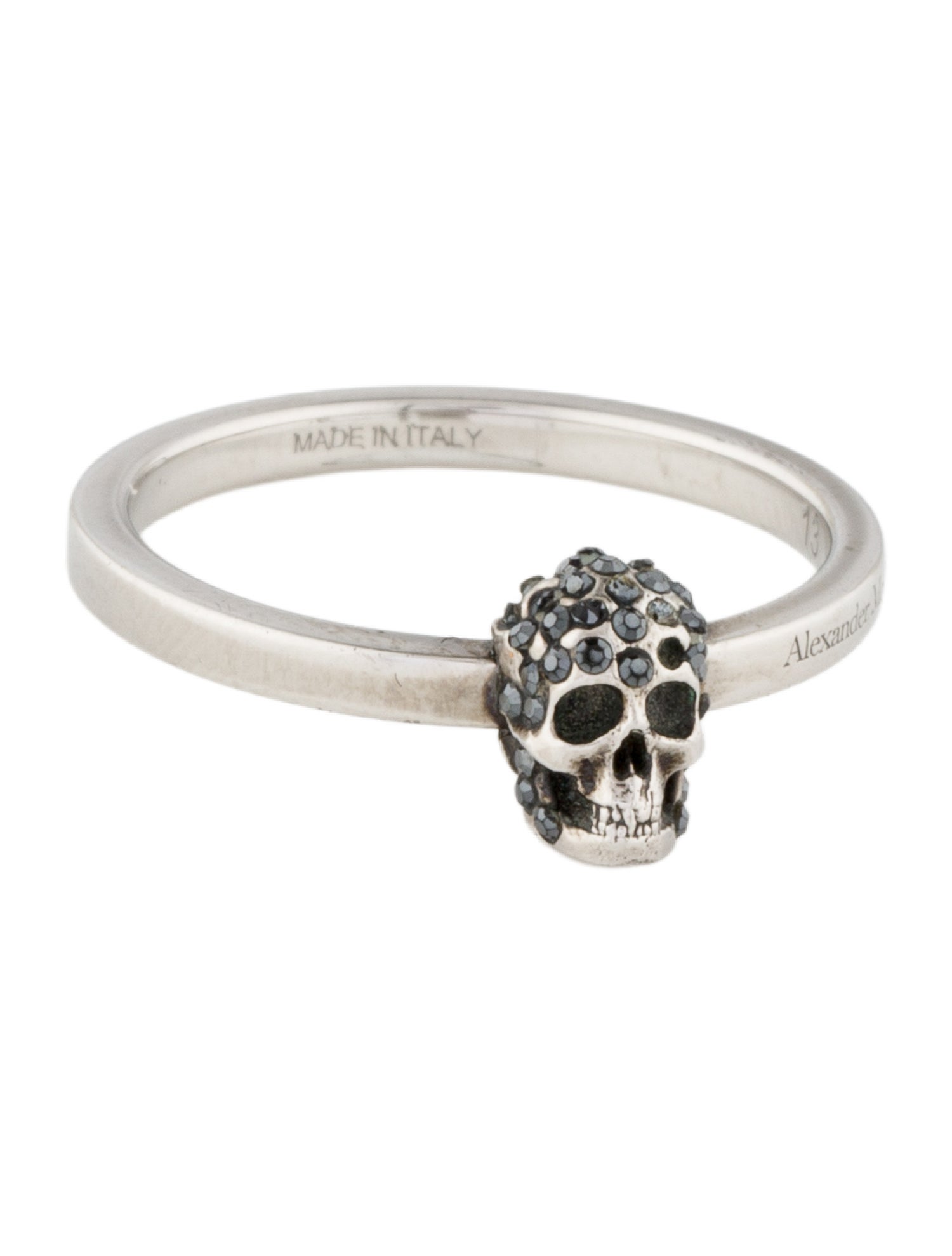 Alexander McQueen Crystal Skull Ring