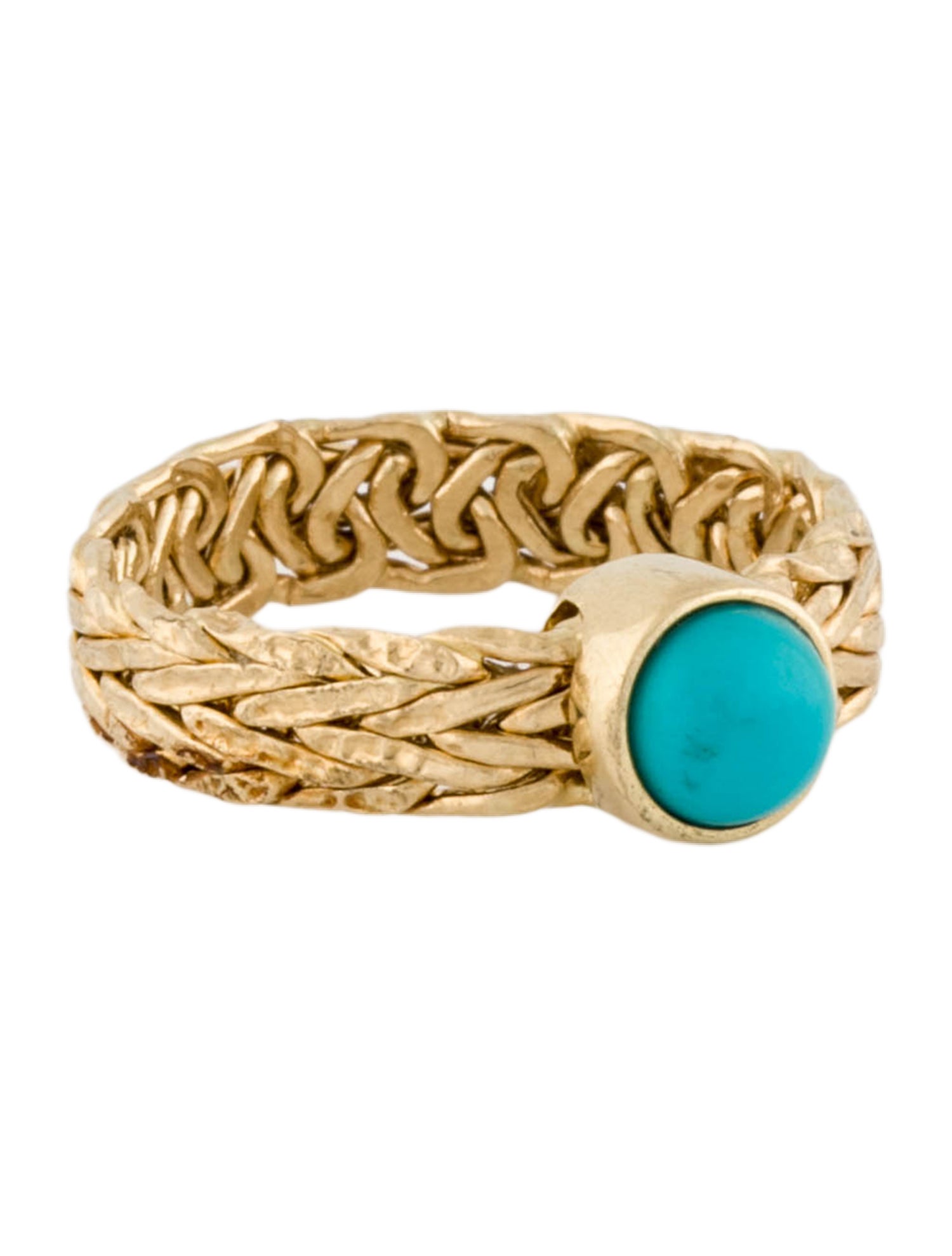 Ring 14K Turquoise Cocktail