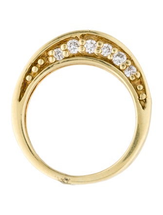 Ring 18K Diamond Wavey Dome Band