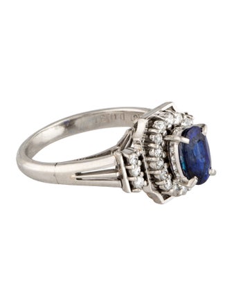 Ring Platinum Sapphire & Diamond Cocktail Ring