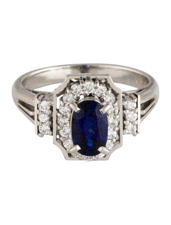 Ring Platinum Sapphire & Diamond Cocktail Ring