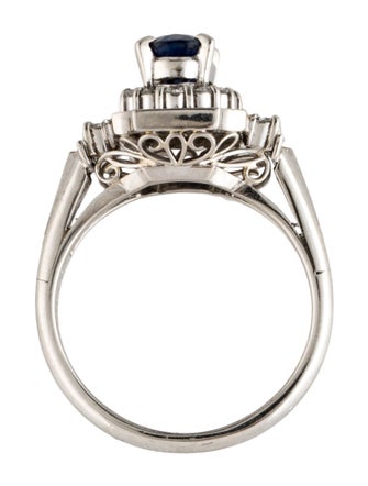 Ring Platinum Sapphire & Diamond Cocktail Ring