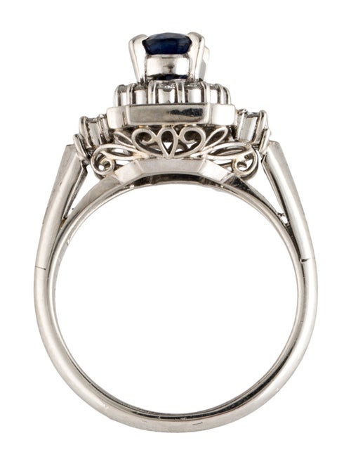 Ring Platinum Sapphire & Diamond Cocktail Ring