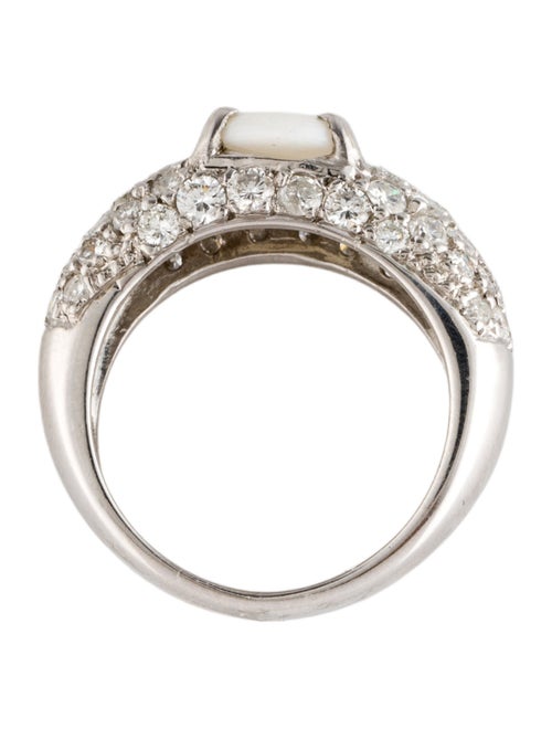 Ring Platinum 1.24ct Opal & Diamond Cocktail Ring