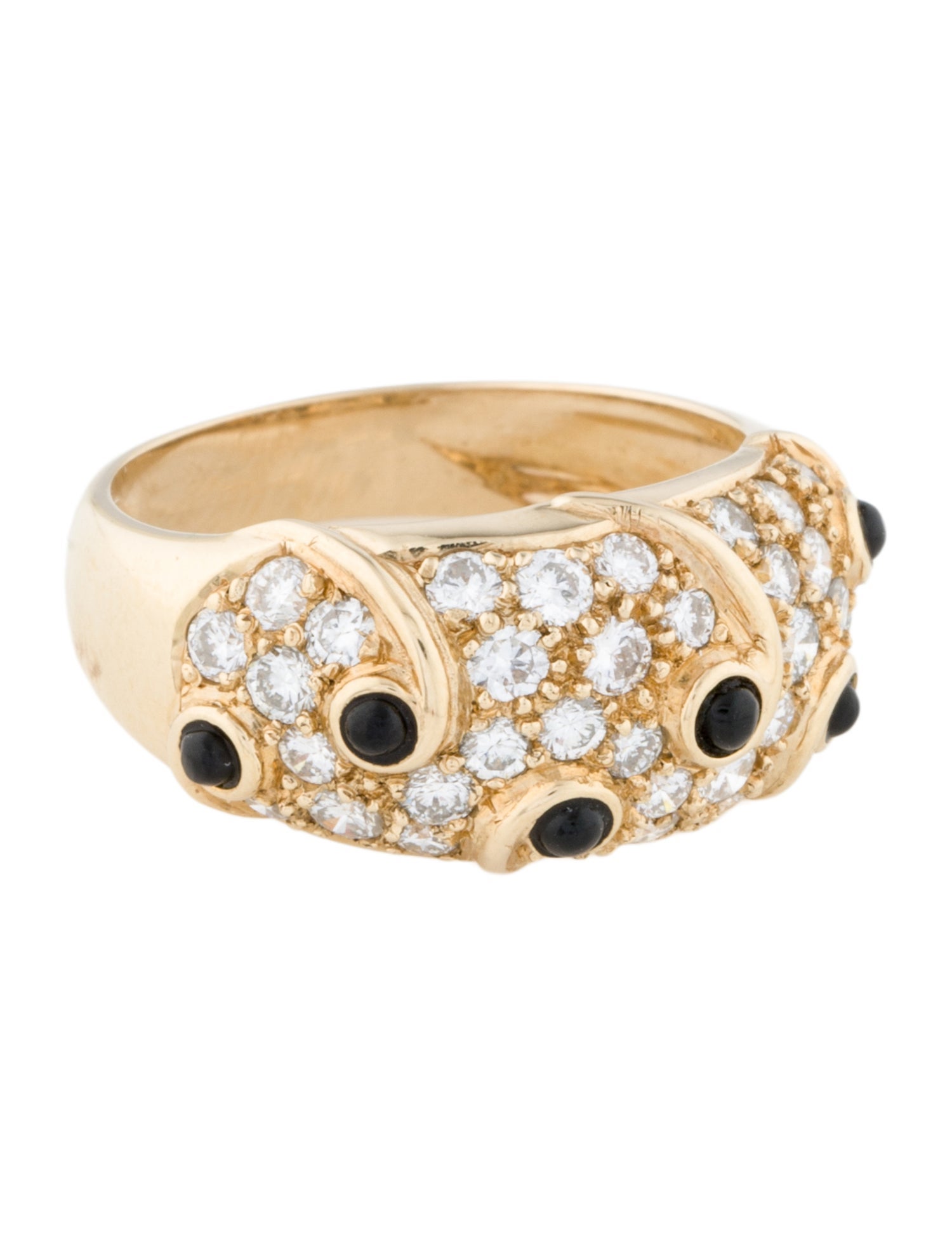 Ring 18K 1.04ctw Diamond & Onyx Band