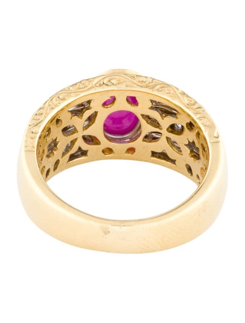 Ring 18K 1.72ct Ruby & Diamond Cocktail Ring