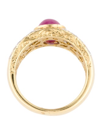 Ring 18K 1.72ct Ruby & Diamond Cocktail Ring
