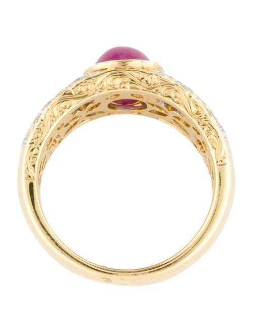 Ring 18K 1.72ct Ruby & Diamond Cocktail Ring