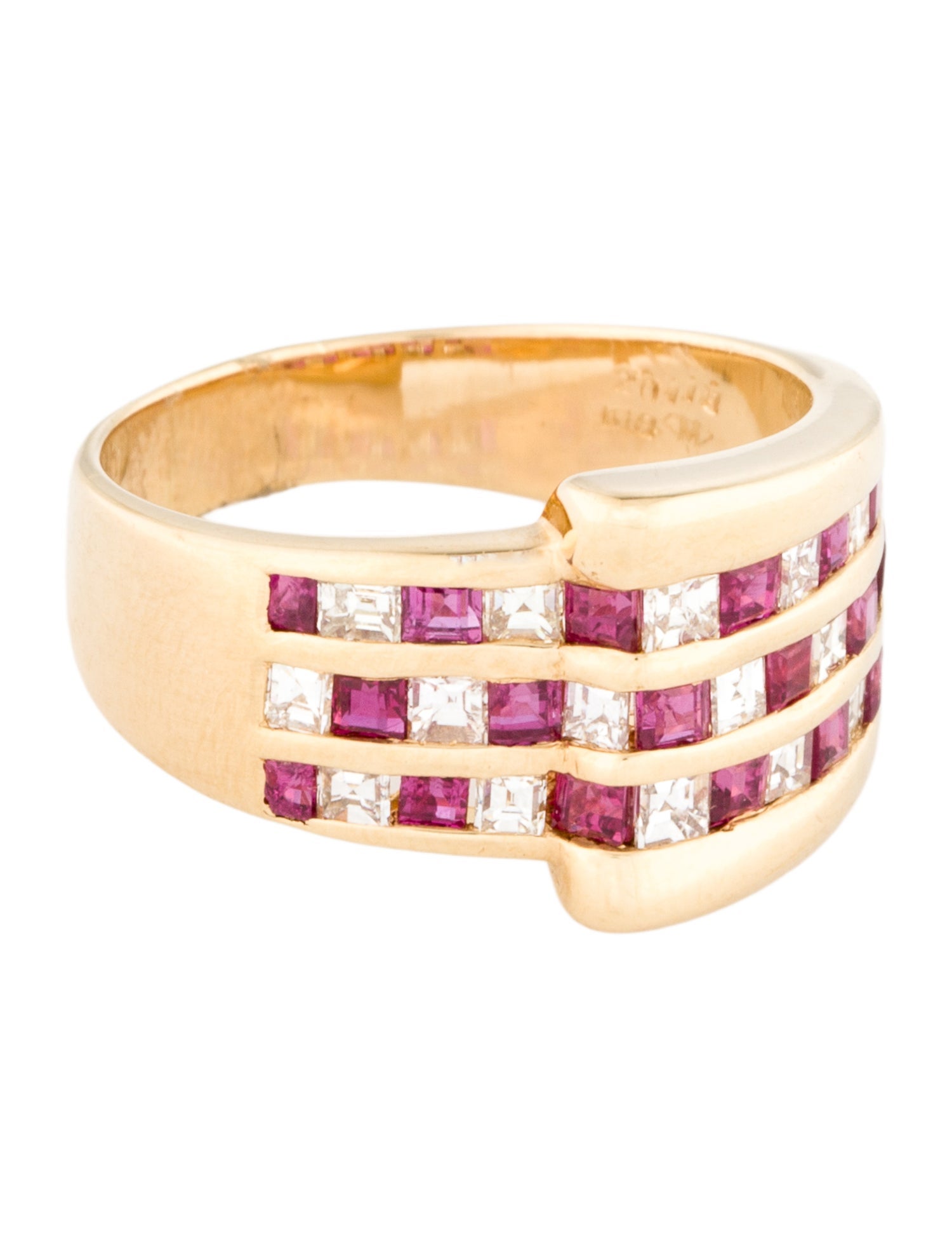 Ring 18K Ruby & Diamond Cocktail