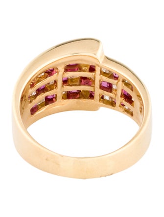 Ring 18K Ruby & Diamond Cocktail Ring