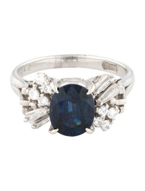Ring Platinum 2.10ct Sapphire & Diamond Cocktail Ring