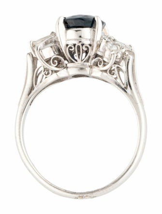 Ring Platinum 2.10ct Sapphire & Diamond Cocktail Ring