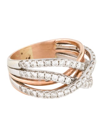 Ring 14K 1.33ctw Diamond Crossover Ring