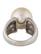 Ring Platinum Pearl & Diamond Cocktail Ring
