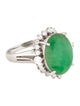 Ring Platinum Jadeite & Diamond Cocktail Ring