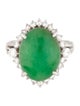 Ring Platinum Jadeite & Diamond Cocktail Ring